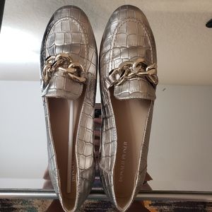 Donald Pilner Gold Loafers